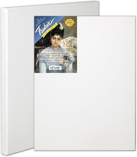 Fredrix 5607 Ultrasmooth Stretched Canvas, 16 By 20 Inches