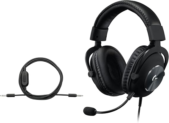 Logitech G PRO X SE Wired Gaming Headset - Black | Blue VO!CE Detachable Boom Mic, DTS 7.1, 50 mm Drivers, USB/3.5mm Aux, USB DAC Included for PC