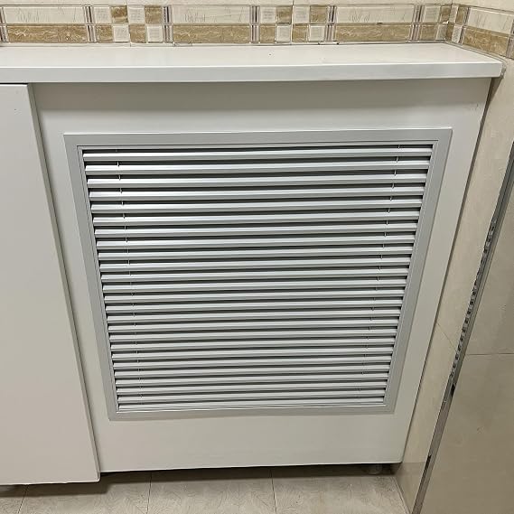 Under Cabinet Register Vent Cover, 8 10 12 14 16 18 20 22 24 26 39 Inch White Decorative Return Ventilation Grill for Ceiling/Wall(WxH 35x55cm/13.8xx21.7in)