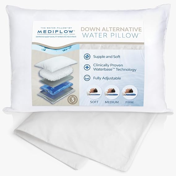 Mediflow Water Pillow & Cotton Pillow Cover Pack