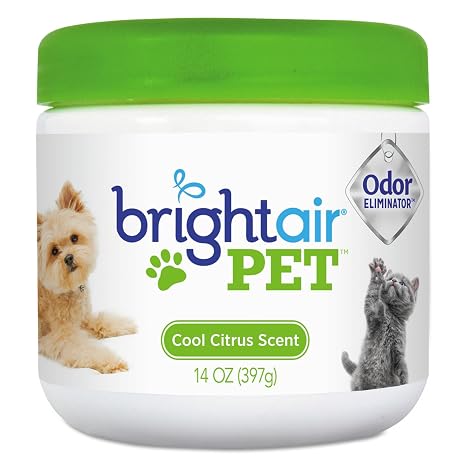 BRIGHT Air 900258 Pet Odor Eliminator, Cool Citrus, 14 oz Jar, 14 fl. oz., 4.5" Height, 7.75" Width (Pack of 6)