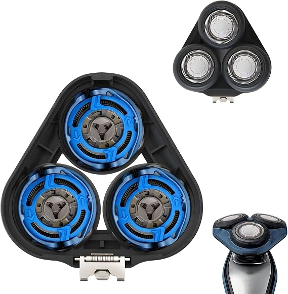 SH-50 Replacement Heads Compatible with Philips 5000 & 6000 Round Blade