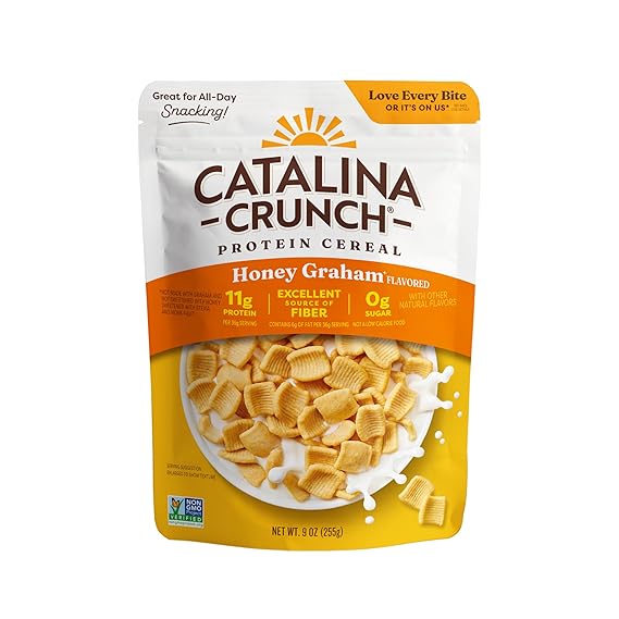 Catalina Crunch Protein Cereal, Honey Graham, 9 oz Bag (Pack of 1)