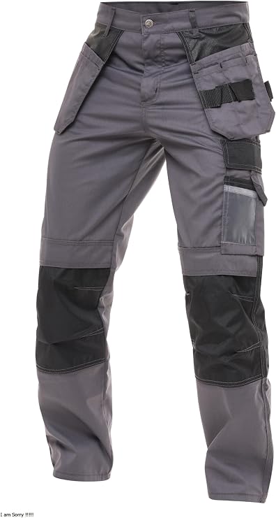 Men's Construction Pants Tactical Field Pants Multi-Pocket Carpenter Utility Cargo Heavy-Duty Work Pants