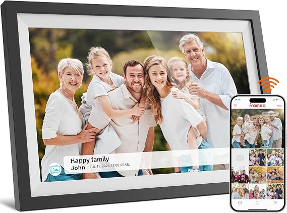 Digital Photo Frame,10.1 Inch Frameo Digital Picture Frame with Auto-Rotate