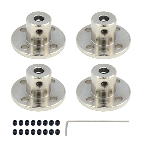 4Pcs 4mm Rigid Flange Shaft Coupling Motor Guide Shaft Coupler Connector