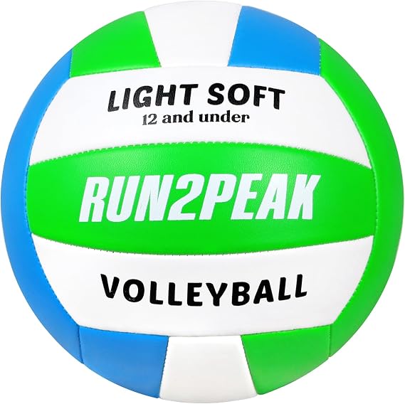 RUN2PEAK Light Soft Volleyball Green Blue QPQ3