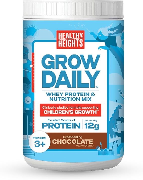 Healthy Heights Grow Daily Kids Protein Drink Mix, Chocolate