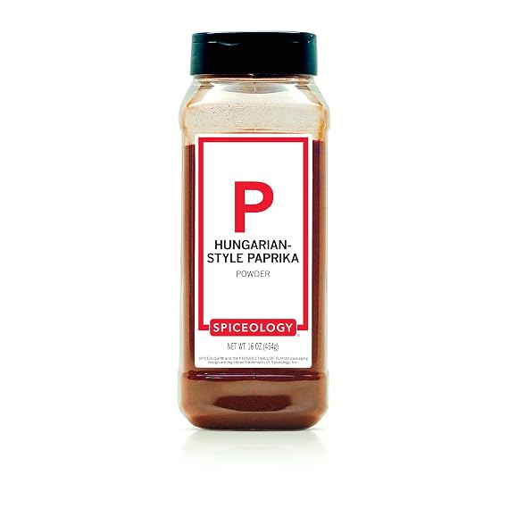 Spiceology Ground Paprika Mild, Sweet Red Pepper Spice for Rubs, Stews, Roasted Veggies & Global Cuisines Use in Blends, Sauces & Garnishes 16 oz