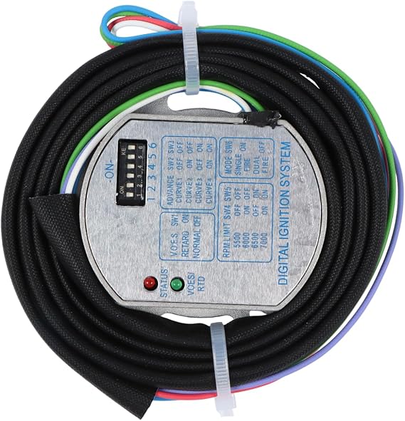 Kessocco High Performance 53-644 Programmable Single Fire Electronic Ignition Module for Harley-Davidson, 8 Advance Curves, 4 RPM Limits, Digital