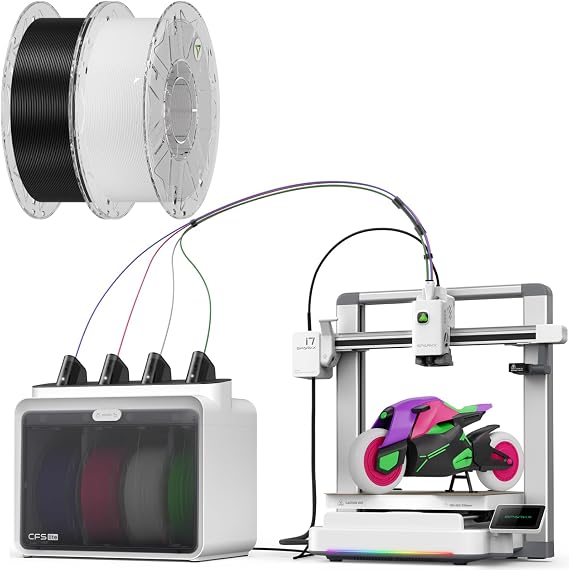 Creality SPARKX i7 Combo 3D Printer Bundle with Creality RFID PLA Hyper PLA Filament 1.75mm Bundle 2KG (Black&White)