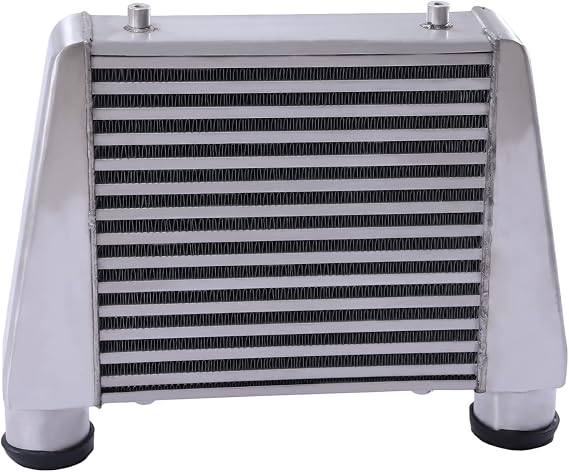 YCZ-034 Aluminum Intercooler, 17" x 11" x 2.75" Under the Front of the Car Mount Intercooler, Universal Aluminum Intercooler 2.5" Inlet/Outlet One Side