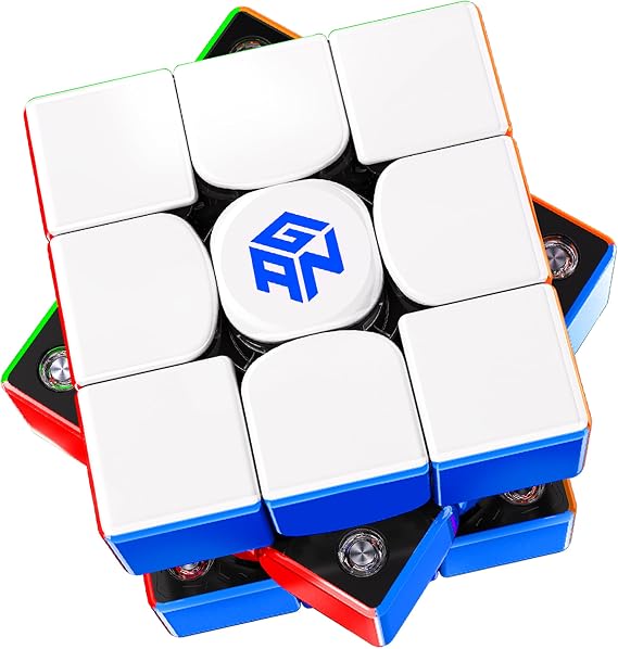 CuberShop GAN V100 Leap Magnetic 3x3 Speed Cube, 72 Adjustable Handfeel,Lightweight 55mm/2.17 in. Brain Teaser Puzzle, 2026 GAN Professional Puzzle (Black Internal Frosted)