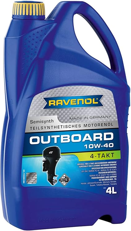 RAVENOL J1V2122 10W-40 4-Stroke Marine Oil - Outboard Semi Synthetic NMMA