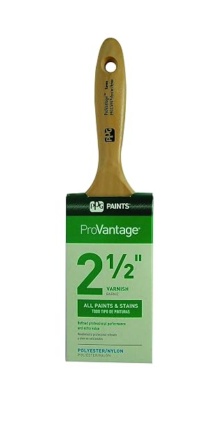 ProVantage Varnish Paint Brush, 2 1/2", Nylon Polyester, Superior Value Without Sacrificing Performance