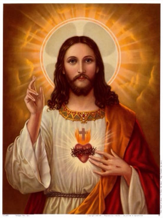Perfect Posters and Pics Jesus Christ with Halo Photo Art Christian Religious Photos Artwork 8x10
