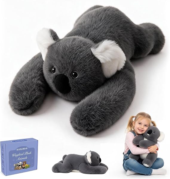 Weighted Koala Plush Teddy, Stuffed Plush Animals Plushies, Cuddly Puppy Toy for Comfort & Relaxation,Hugging Pillow for Anxiety Relief & Sleep Support (Koala, 65cm)