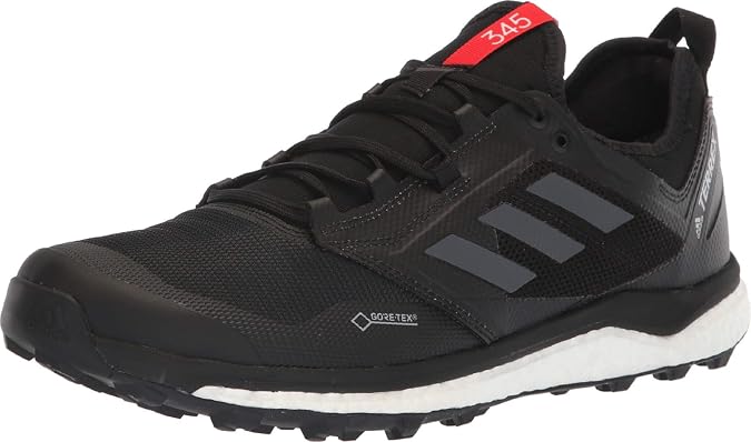 adidas Men's AC7655 Terrex Agravic XT Gore-Tex Trail Running Shoe, Black/Grey Five/Hi-Res Red - 9.5 M