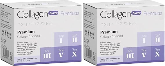 Platinum 5 Tip Kolajen, Biotin, Cinko, Selenyum, Retinol, C Vitamini, Vitamin B12, Koenzim Q10 (2 paketi)
