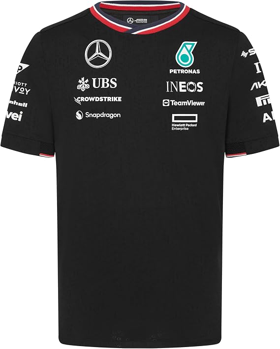 MERCEDES AMG PETRONAS F1 Men's 2024 Team T-Shirt - Black - Size: S