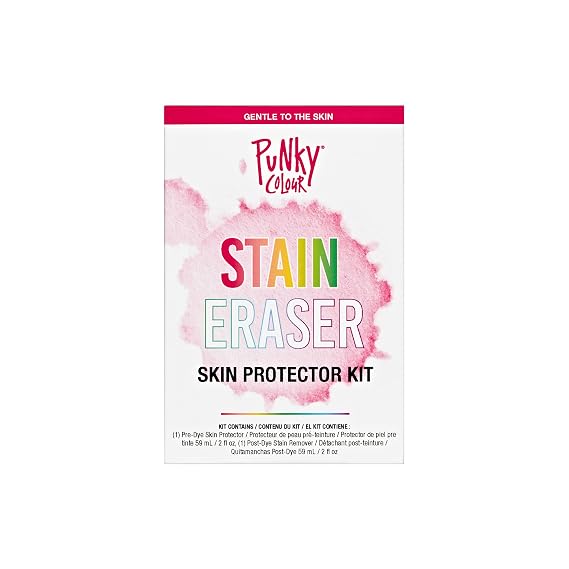 Punky Stain Eraser Skin Protector Kit Hair Color Remover, Hair Dye Remover Stains on Skin, Gentle Formula