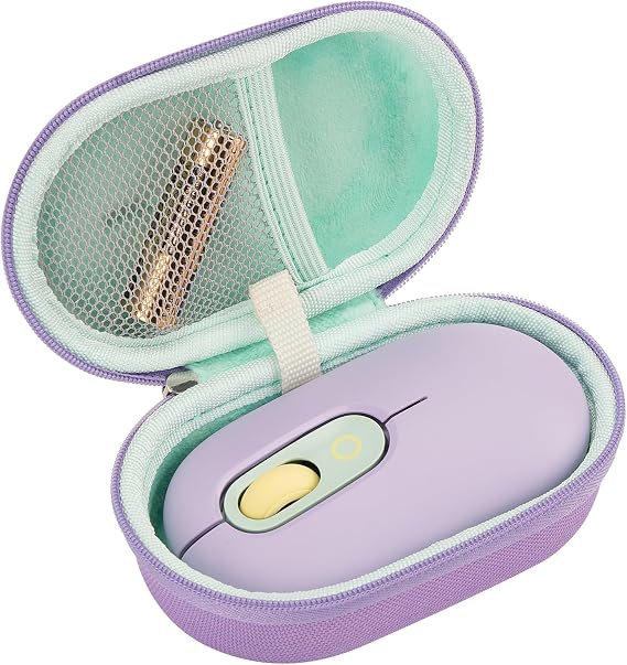GEEKRIA Wireless Mouse Carrying Case, Hard Shell Protective Travel Storage Bag Compatible with Logitech POP Mouse (Daydream Mint)