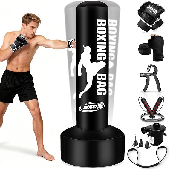 YORWHIN Standing Punching Bag for Adults, 69'' Boxing Bag with Training Set