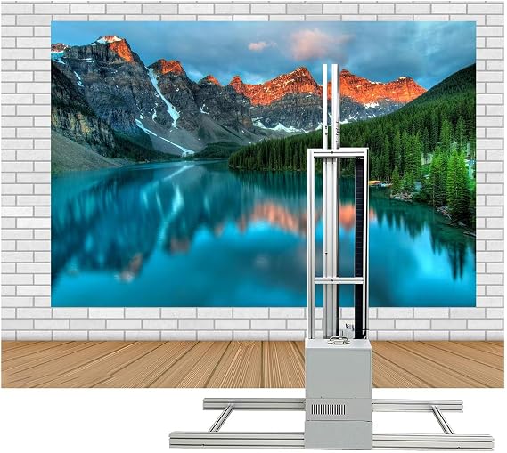 Vertical Wall Printer Machine, High-Resolution, Automatic Height Adjust, Indoor & Outdoor Art Printer