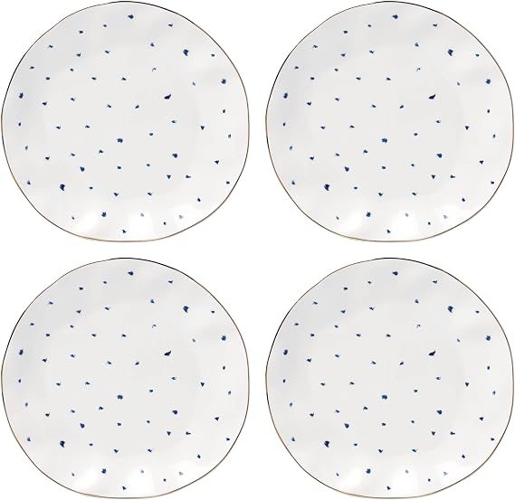 Lenox 895696 Blue Bay Dots 4-Piece Dinner Plate Set