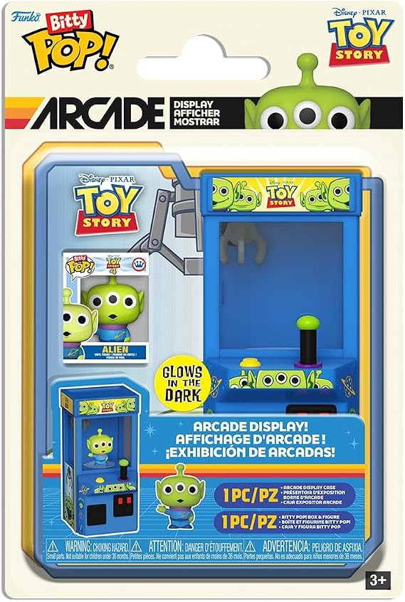 Funko Bitty POP! Arcade: Disney Pixar Toy Story - Alien - Glow in the Dark | Official Owned IP Merch - Collectable Toy - Birthday Gift Idea for Fans and Collectors