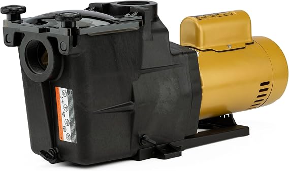 Hayward Super Pump High Efficiency 0.75 Total HP Medium Head Inground Pool Pump with Swing Away Hand Knobs and See Through Strainer Cover, Black