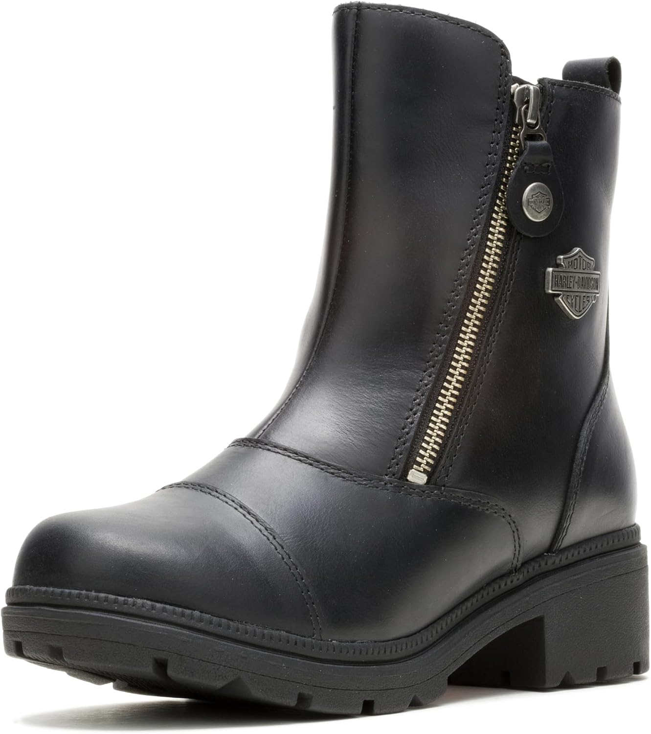 HARLEY-DAVIDSON FOOTWEAR Women's Amherst Motorcycle Boot, Black, 6 UK