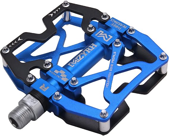 Mountain Bike Pedals, Ultra Strong Colorful CNC Machined 9/16" Cycling Sealed 3 Bearing Pedals