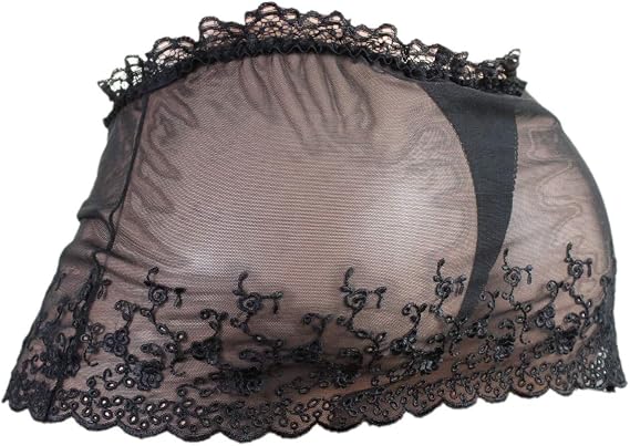 aishani Men's Pouch Panties Skirted Mesh Thong Bikini Underwear Lace Underpants