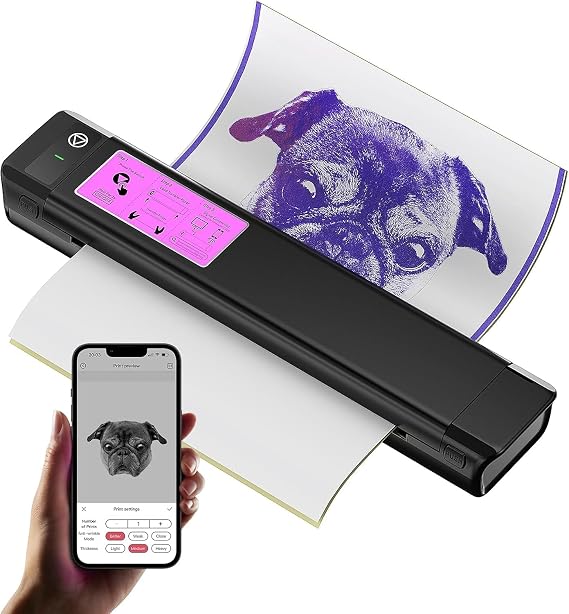 OZER M08Pro Wireless Thermal Tattoo Stencil Printer Inkless for Phone & PC