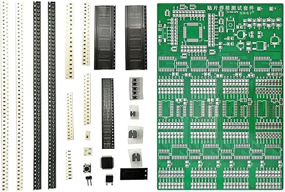 Advanced SMD/SMT Soldering Practice Kit, DIY Electronics Training Board with Components EK8489