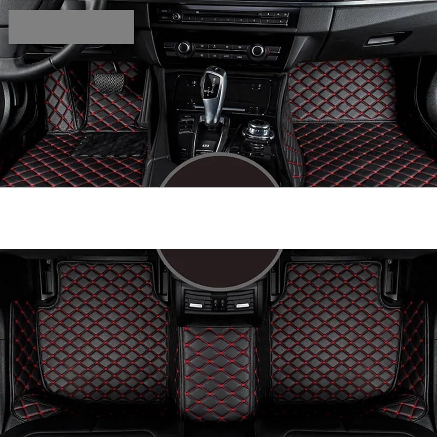 Custom Car Floor Mats for SsangYong Rexton Rexton-W Auto Carpets Foot Car AccessorieBlack Red,Rexton-W