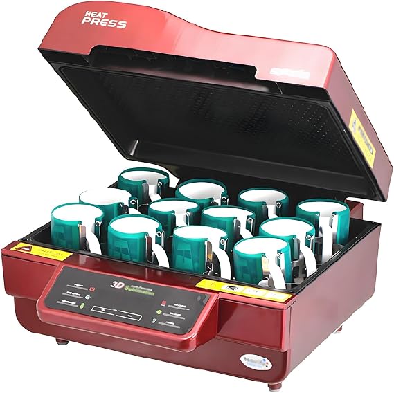 Heat Press Machine，3D Sublimation Vacuum Oven Machine, Heat Press Machine with Intelligent Temperature Control, Digital Cup Printing Heat Transfer Machine, Mug/Cell Phone Case Printer
