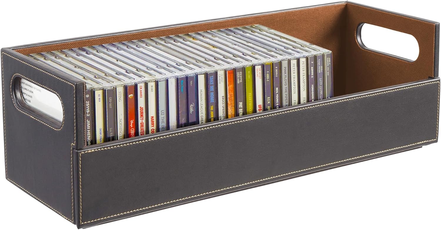 Richards Homewares Chocolate Stacking CD Tray