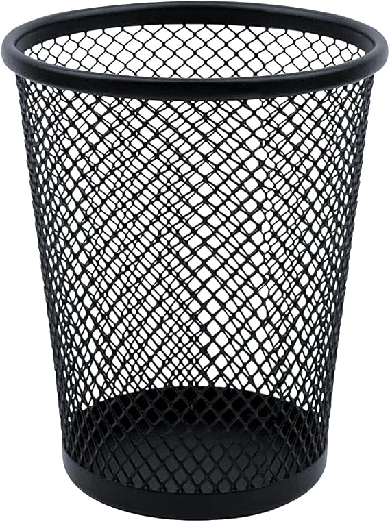 HSYMQ Desk Pencil Pen Holder, Wire Mesh Pen Cup Holder for Desk Organizer and Office Desk Accessories (1 Pack)