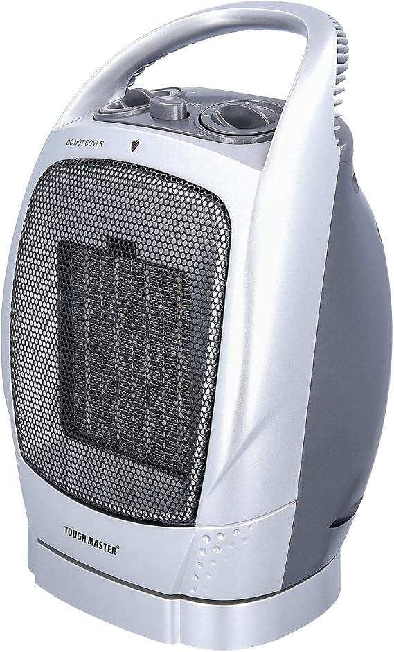 Portable Electric Space Heater, 1500W Ceramic Heater with Overheat Protection, Thermostat, 3 Modes, Silent Space Heater for Room Home Bedroom Office Desk TOUGH MASTER