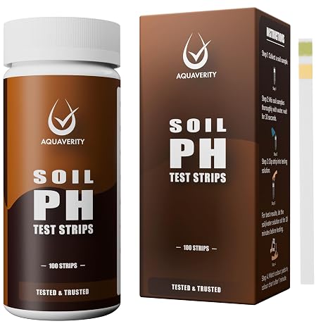 Premium Soil Testing Kit 100 Soil pH Test Strips (3-9 Range) | Quick & Accurate pH Testing for Garden, Lawn & Plants | Easy-to-Use pH Soil Tester Strips for Healthy Soil & Optimal Growth
