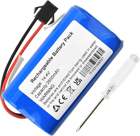 MULS 14.4V SUN-INTE-172 Replacement Battery for Ionvac SmartClean 2000 | Robovac 7687 7688 V4 7997 Coredy R750-1600Pa,X586 X500 Simum 7 T8 V300,Bagotte BG600 BG700 BG750 Robot Vacuum Cleaner 2600mAh