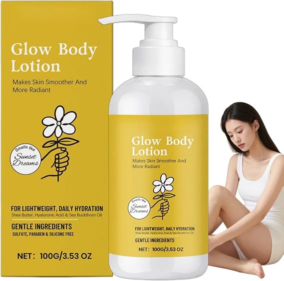 100g Naturals Glow Body Lotion Sunset Citrus,Unscented Body Wash&Natural Moisturizer for Women,Firming,Moisturizing Lotion for Dry and Aging Skin,Spray Formula for Gentle Care and Hydration,Gentle