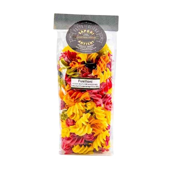 Sapori Antichi Pasta, Multicolor Fusilloni, 16-Ounce
