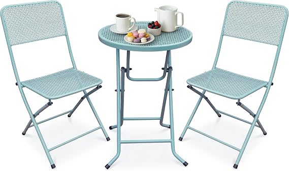 Four Seasons Courtyard Padova Dining Set w/Foldable Table and 2 Chairs