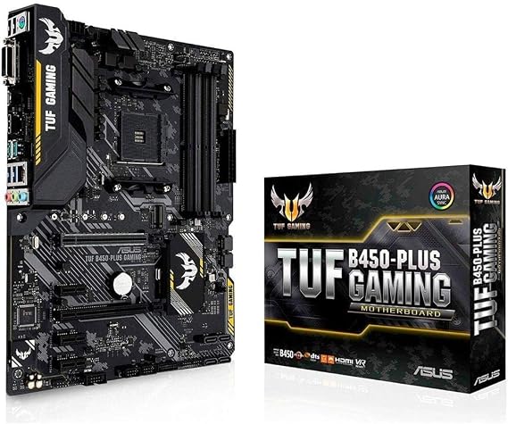 ASUS TUF B450-Plus Gaming Motherboard (ATX) AMD Ryzen 2 AM4 DDR4 HDMI DVI M.2
