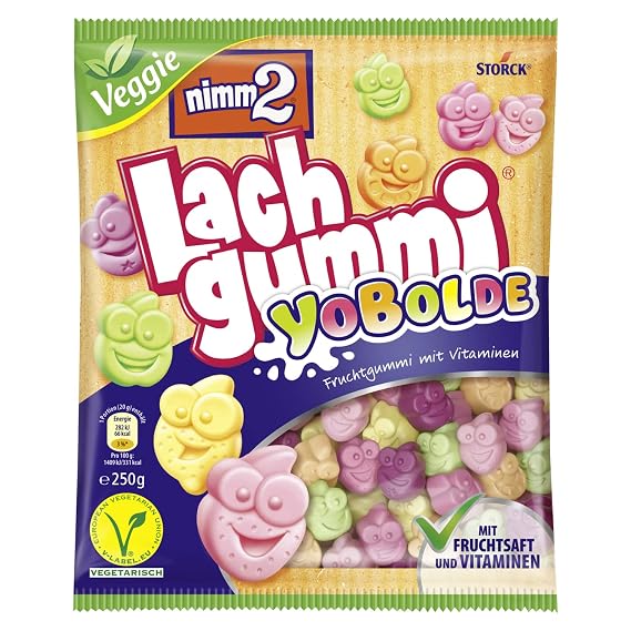 nimm2 Yobolde salmon gum with fruit juice and vitamins 250 g