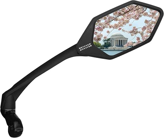 New Scratch Resistant Glass Lens,Handlebar Bike Mirror, Rotatable Safe Rearview Mirror, Bicycle Mirror,ME-007