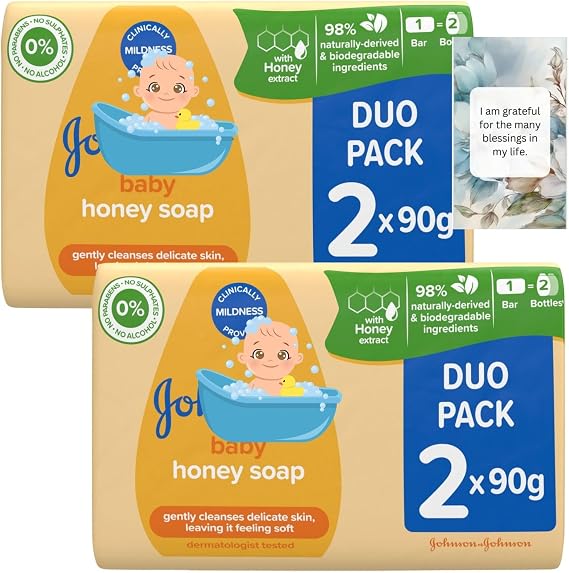 Soap Hamper Bundle With Baby Honey Soap 2x 90g Duo Pack (2 Pack) – By Oerich Gift